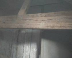 Poutre en bois aérogommée