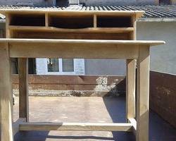Meuble en bois aérogommé