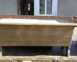 Meuble en bois aérogommé