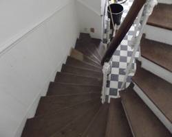 Décapage escalier et rambarde en bois