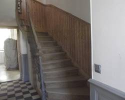 Décapage escalier et rambarde en bois