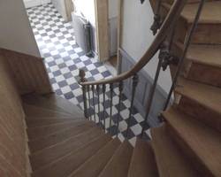 Décapage escalier et rambarde en bois